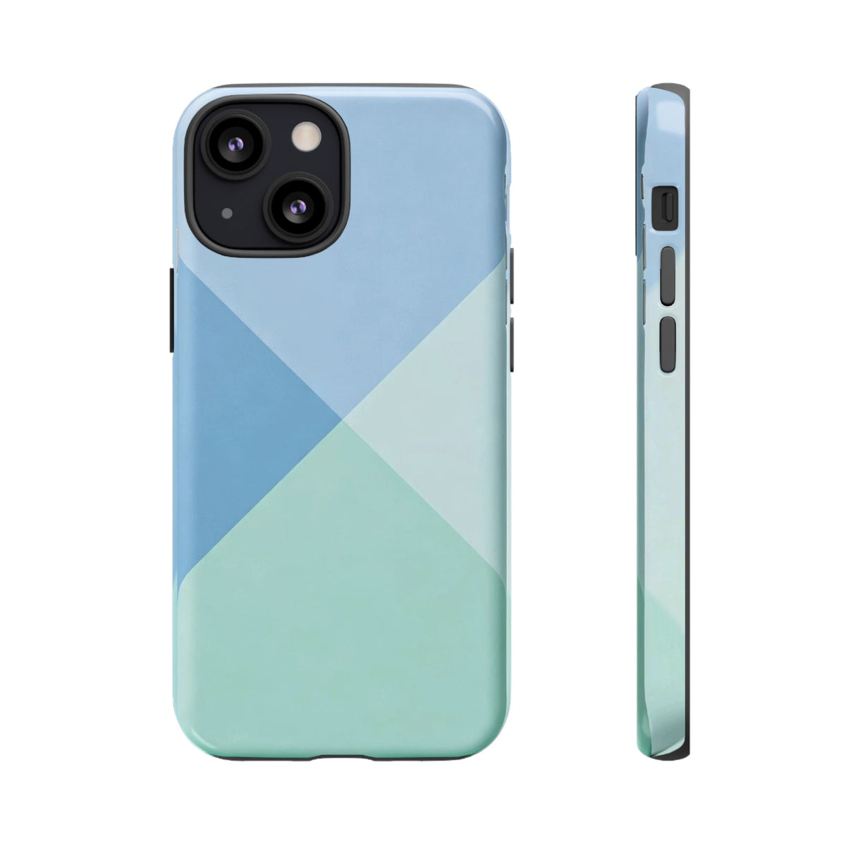 Geometric Mint & Sky Tough Phone Case