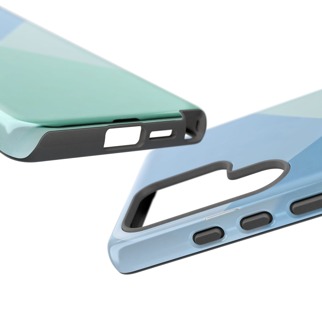Geometric Mint & Sky Tough Phone Case