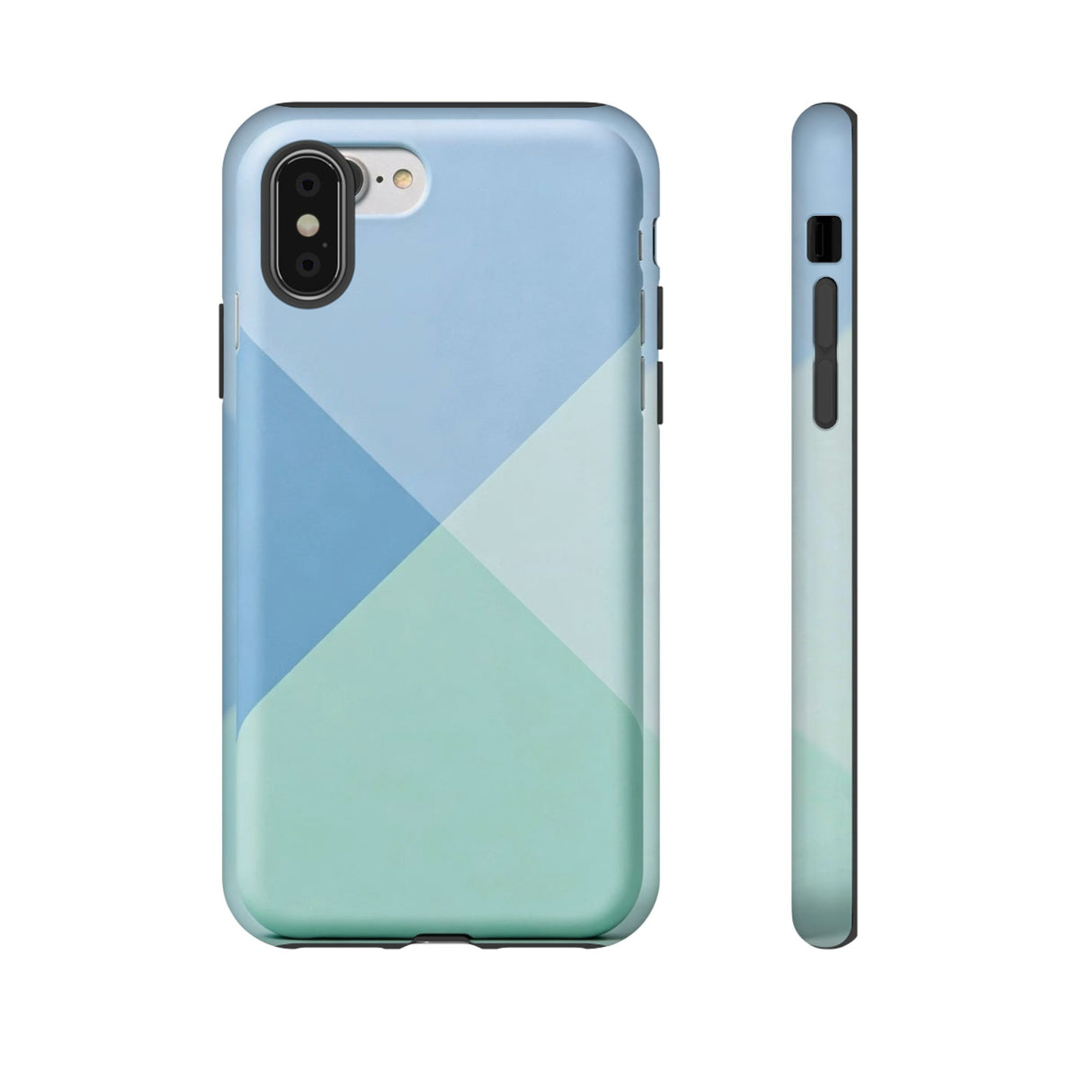Geometric Mint & Sky Tough Phone Case