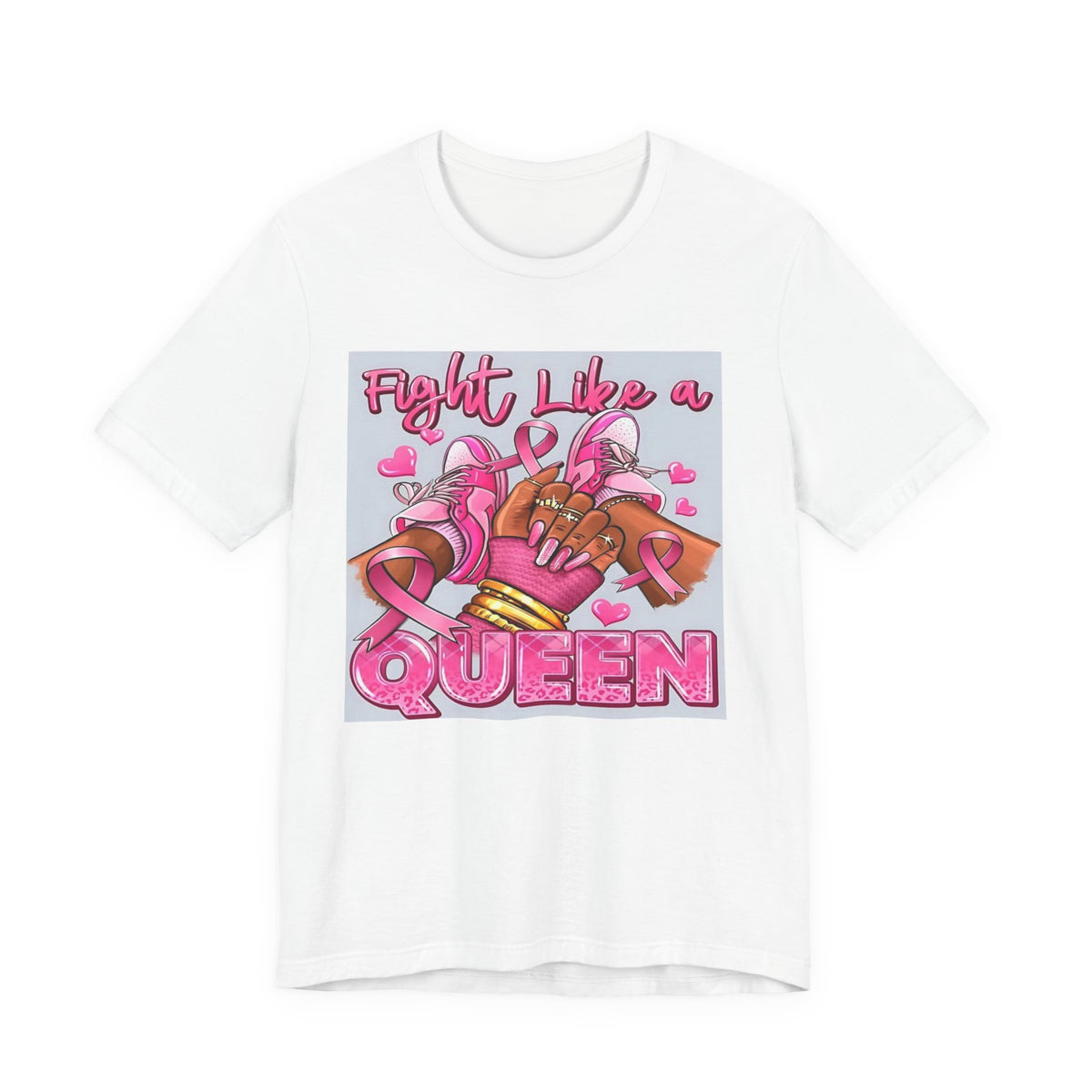 Fight Like a Queen Breast Cancer Awareness T-Shirt