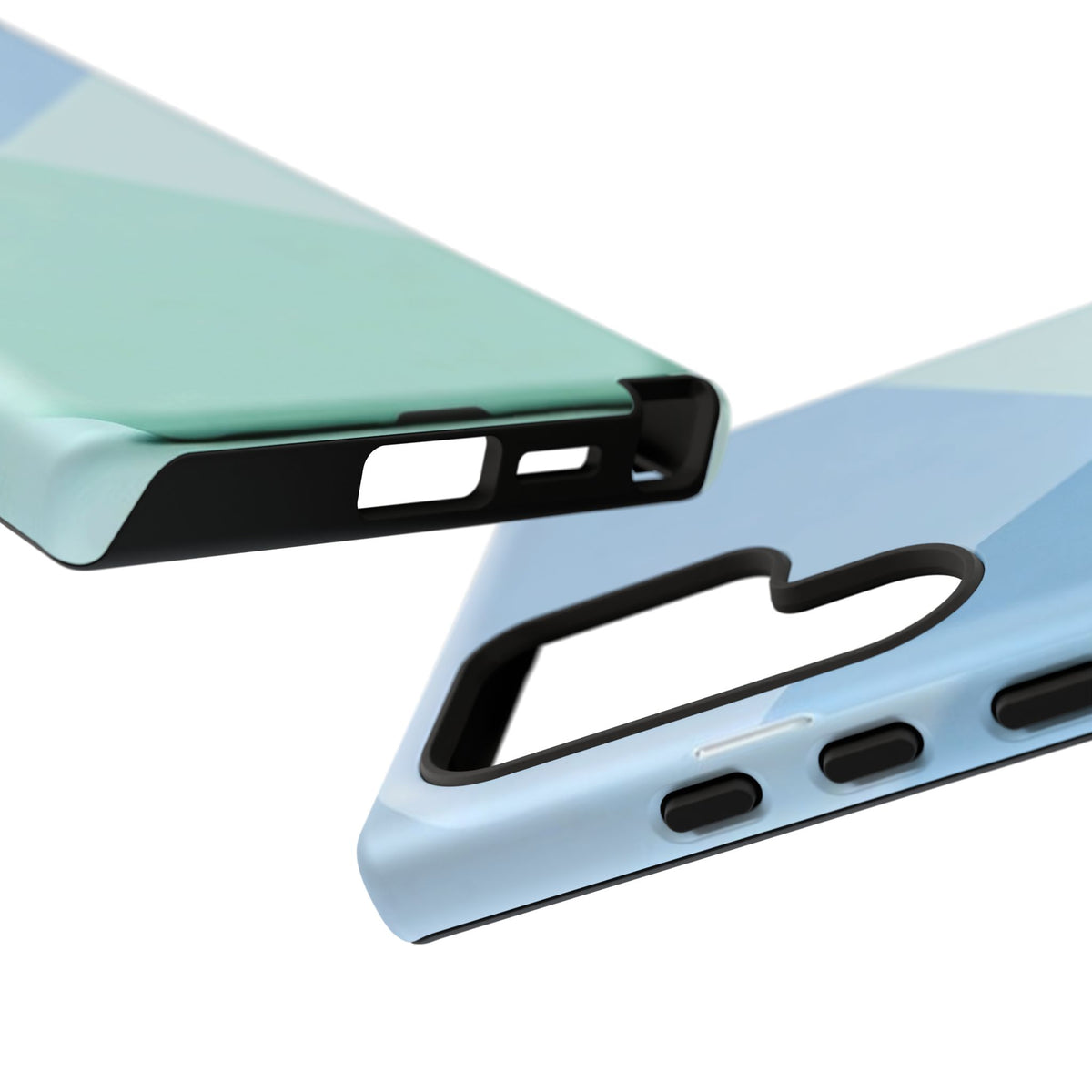 Geometric Mint & Sky Tough Phone Case