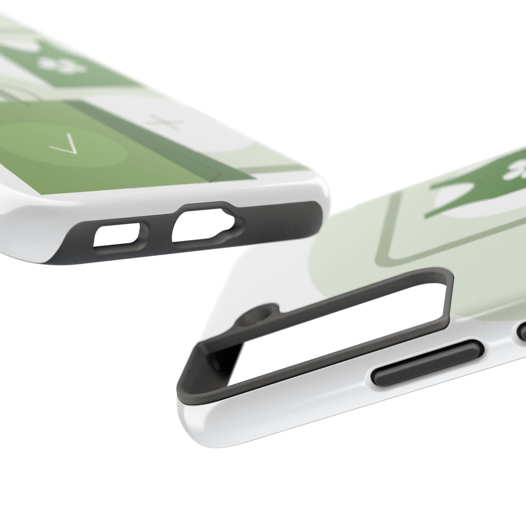 Green Shopping Icons Tough Phone Case — Eco Chic Protective Phone Cover
