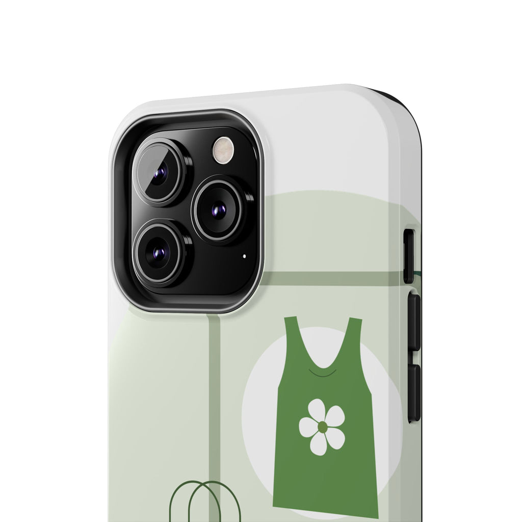 Green Shopping Icons Tough Phone Case — Eco Chic Protective Phone Cover