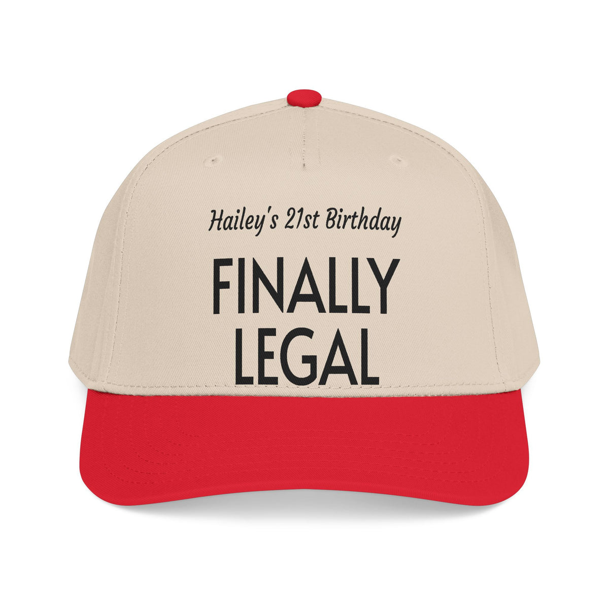 Gorra de Béisbol Cumpleaños 21 — Por Fin Legal Bordada Personalizada