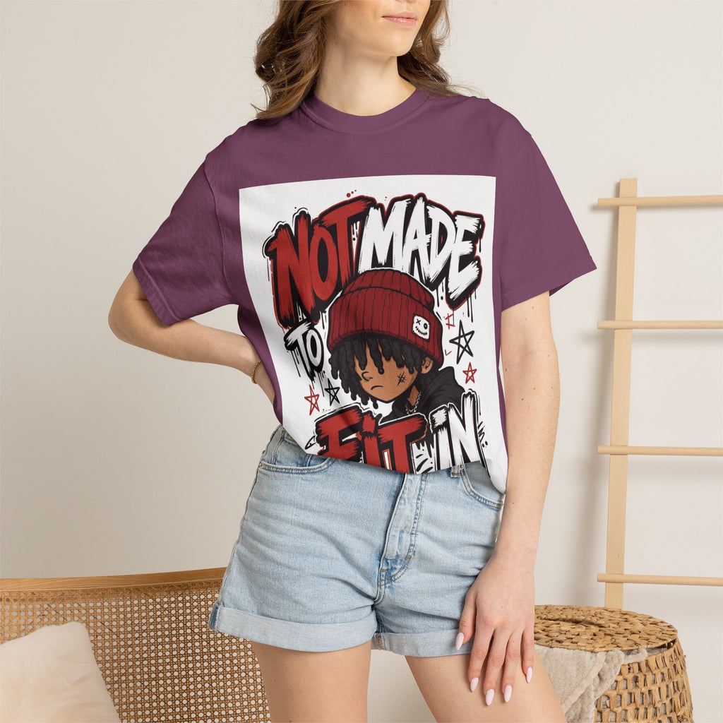 Not Made to Fit In Graphic T-Shirt — Streetwear Anime Statement Tee
