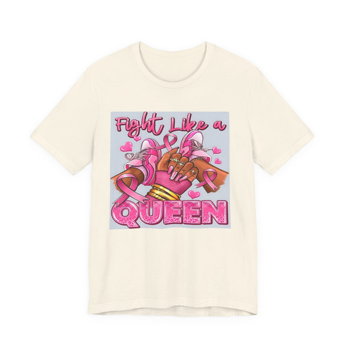 Fight Like a Queen Breast Cancer Awareness T-Shirt