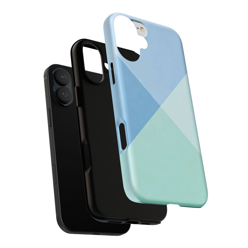 Geometric Mint & Sky Tough Phone Case