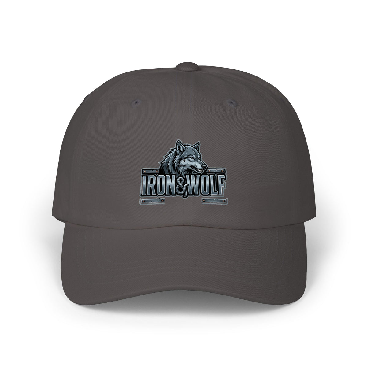 Dad Cap — Iron & Wolf Embroidered Logo Baseball Hat