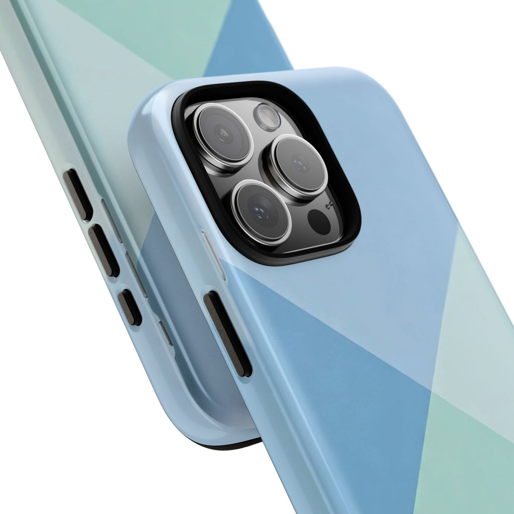 Geometric Mint & Sky Tough Phone Case