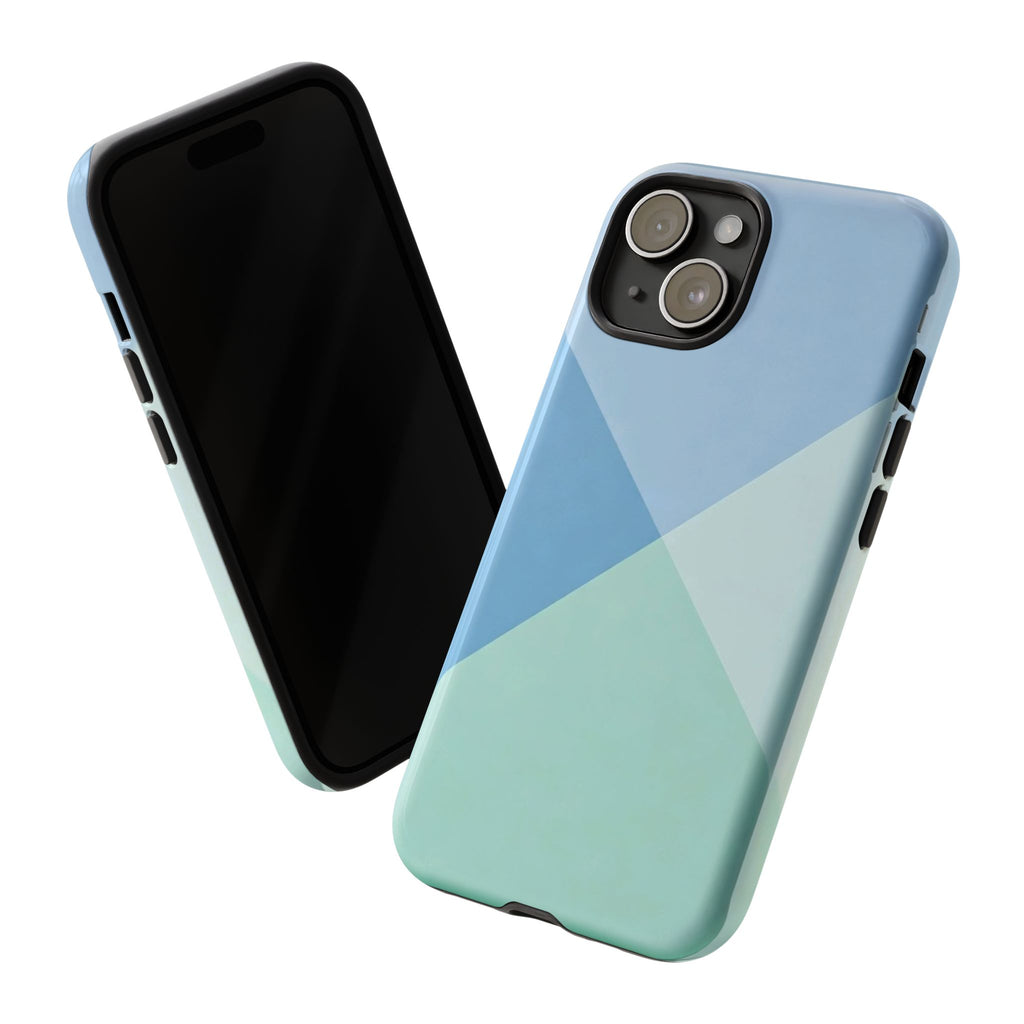 Geometric Mint & Sky Tough Phone Case