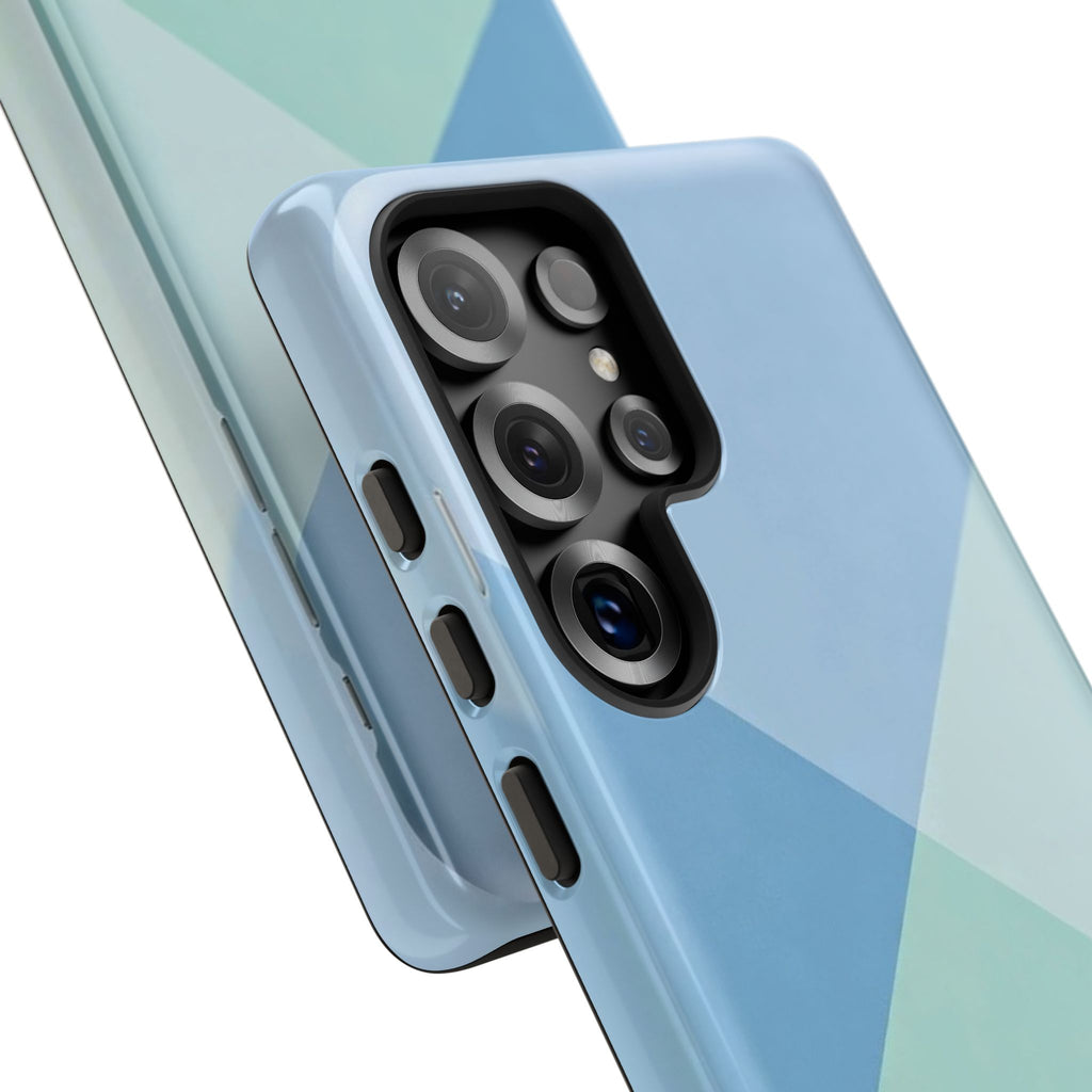 Geometric Mint & Sky Tough Phone Case