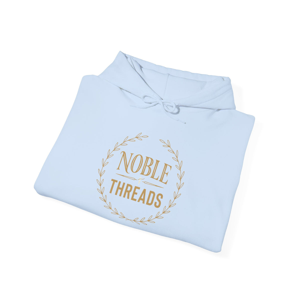 Hoodie Noble Threads — Logo Laurel Dorado Minimal