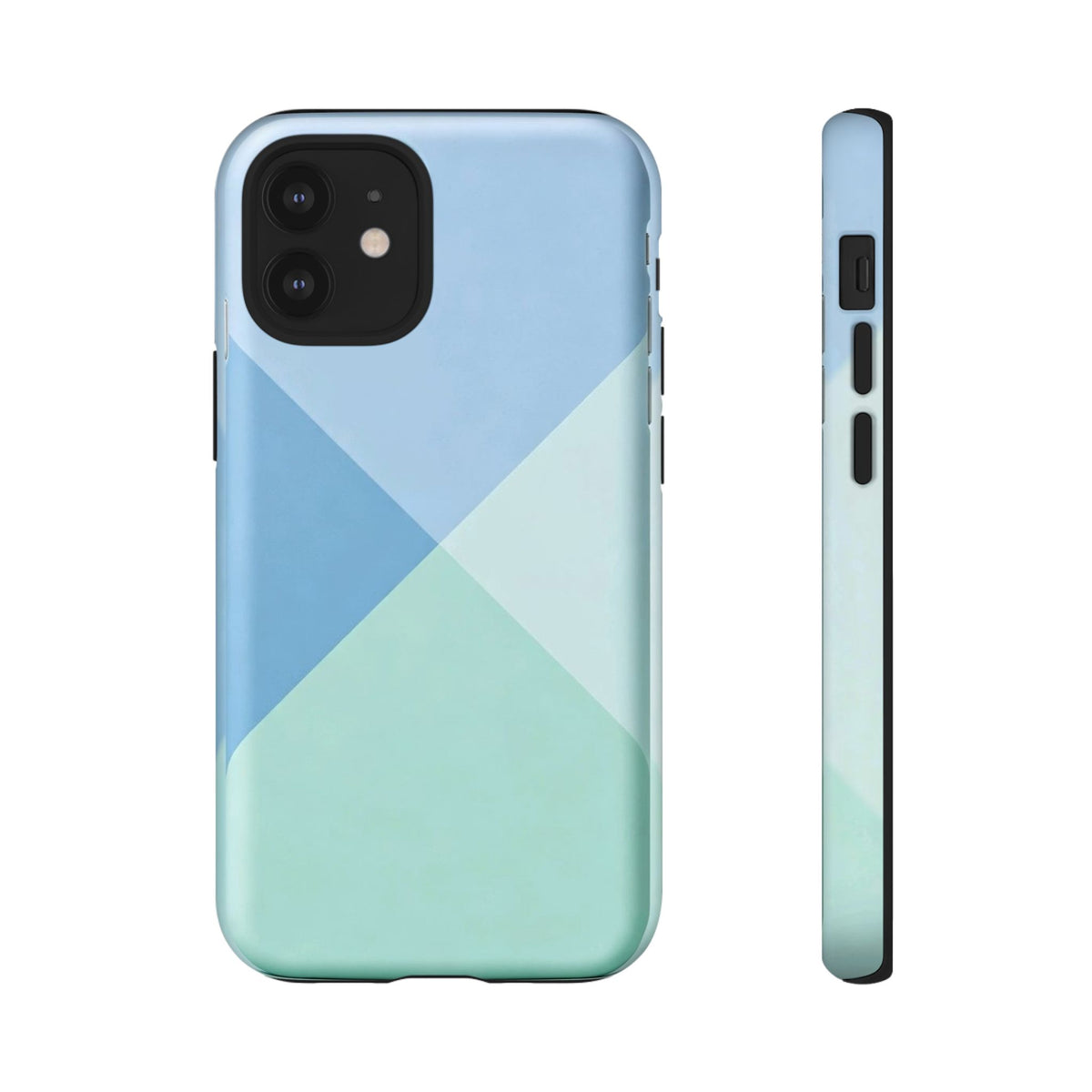 Geometric Mint & Sky Tough Phone Case