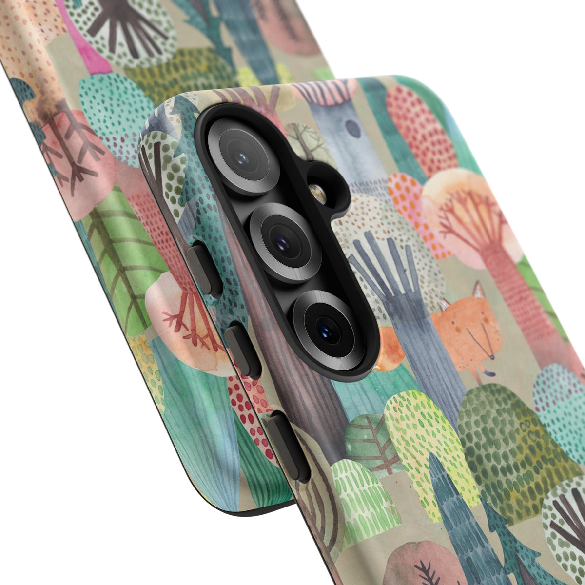Woodland Fox Phone Case — Colorful Forest Art iPhone Cover