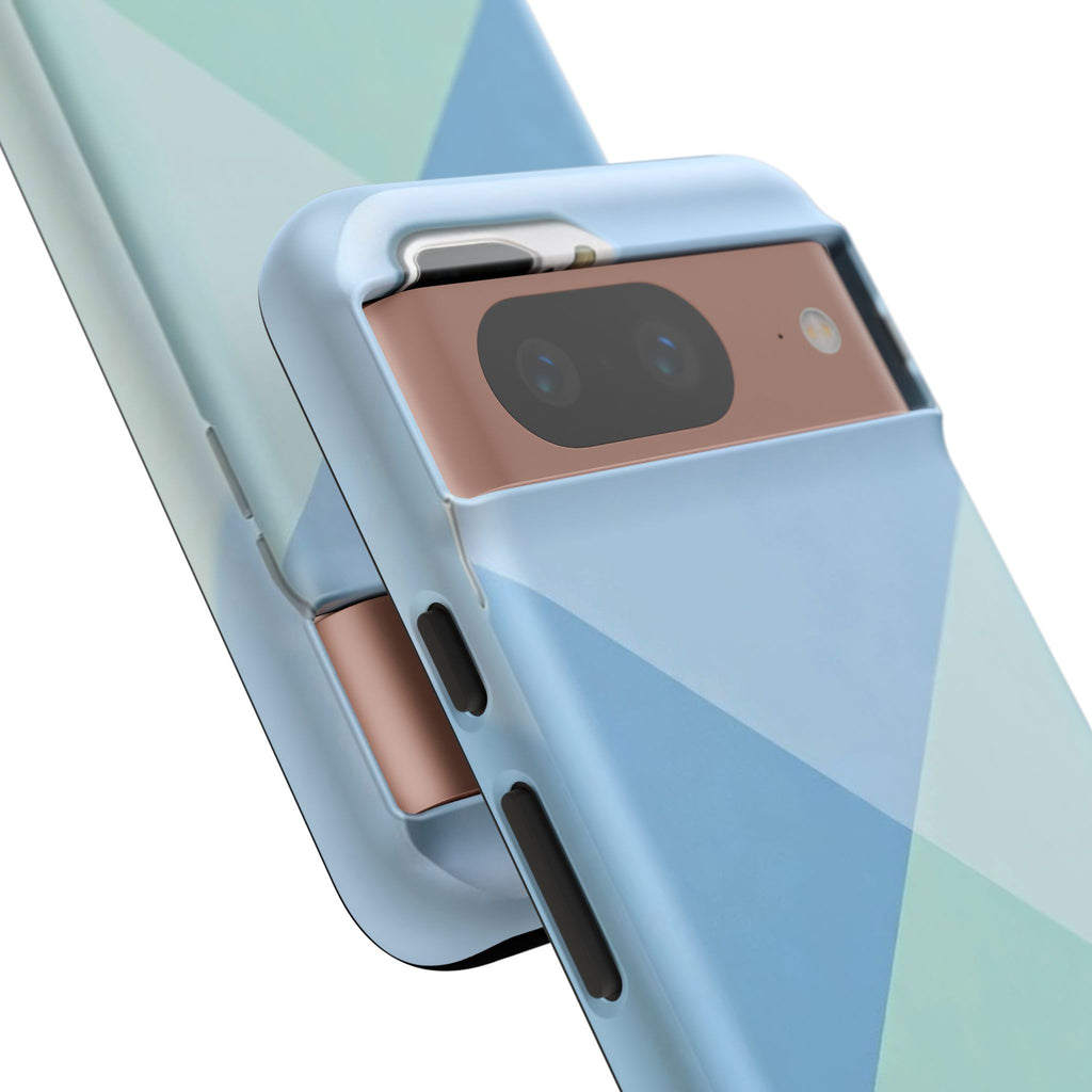 Geometric Mint & Sky Tough Phone Case