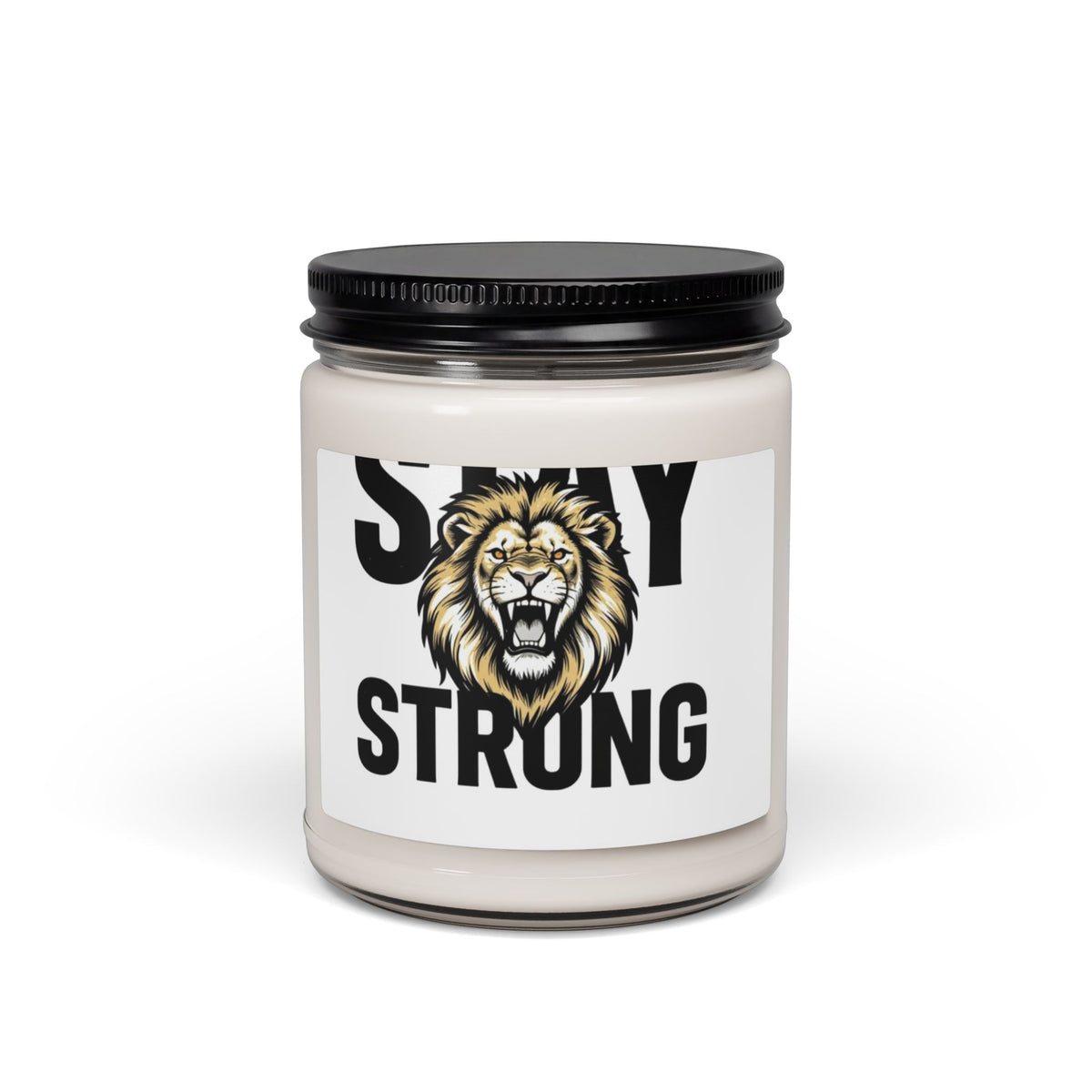Stay Strong Lion Soy Candle — 9oz Motivational Scented Candle