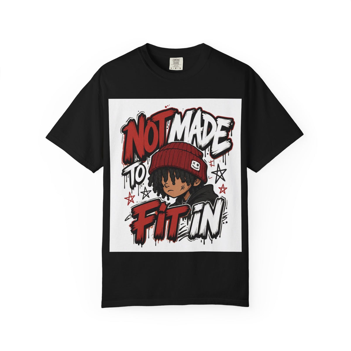 Not Made to Fit In Graphic T-Shirt — Streetwear Anime Statement Tee