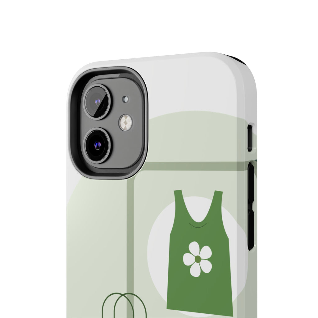 Green Shopping Icons Tough Phone Case — Eco Chic Protective Phone Cover
