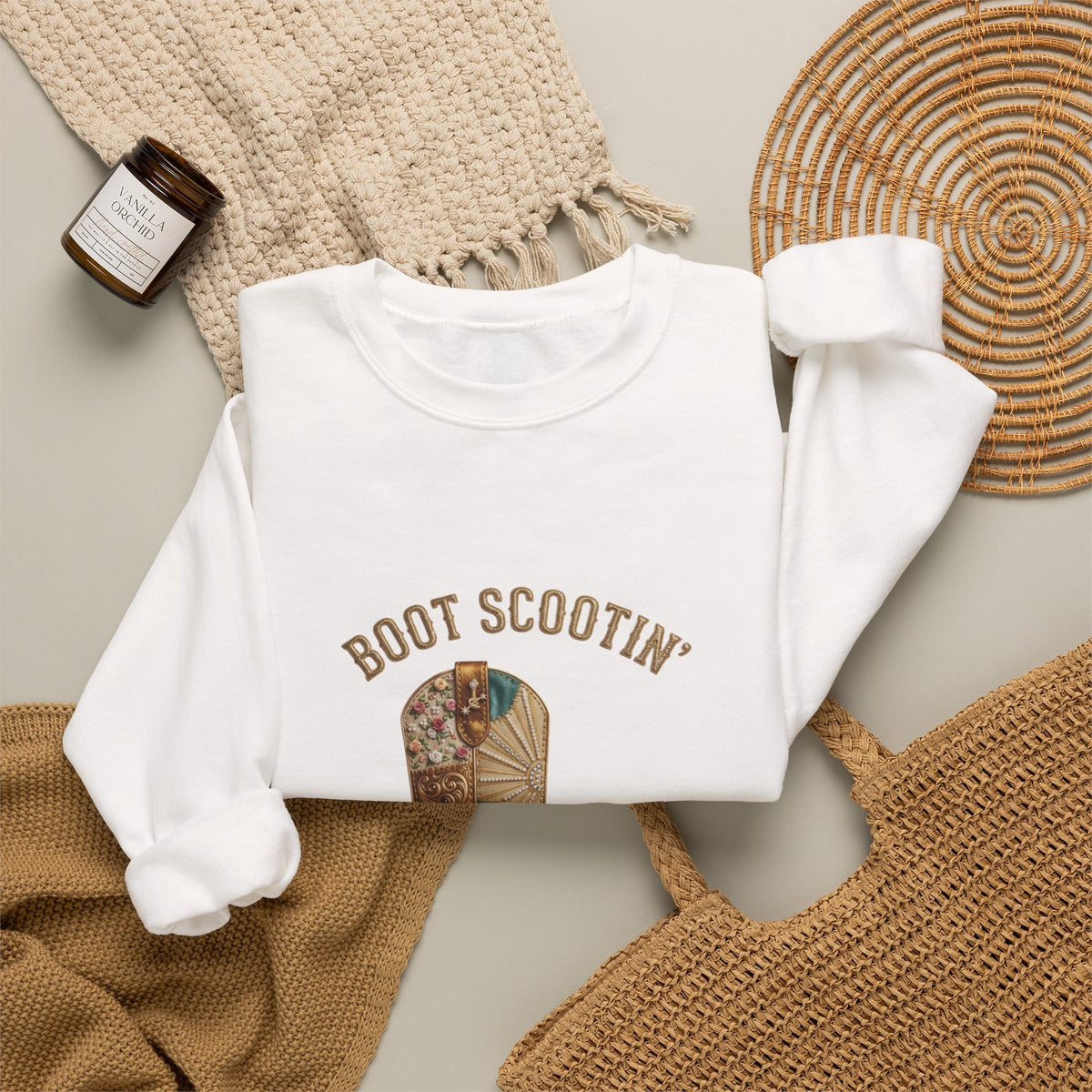 Boot Scootin' Cowboy Boot Sweatshirt | Country Western Cowgirl Ranch