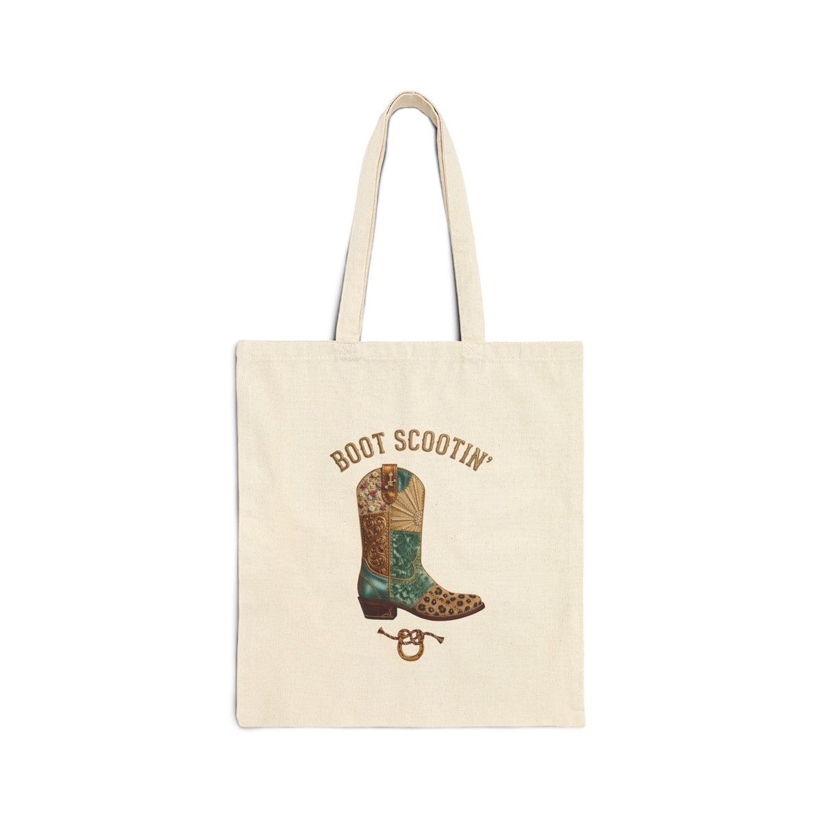 Boot Scootin' Cowboy Boot Tote | Country Western Canvas Tote