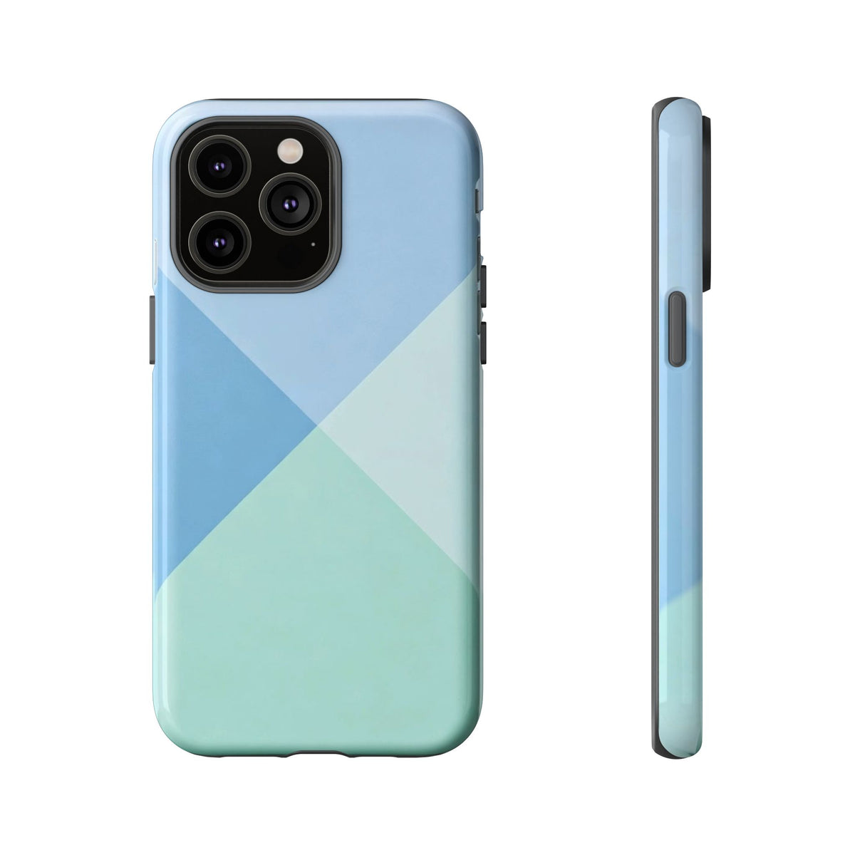 Geometric Mint & Sky Tough Phone Case