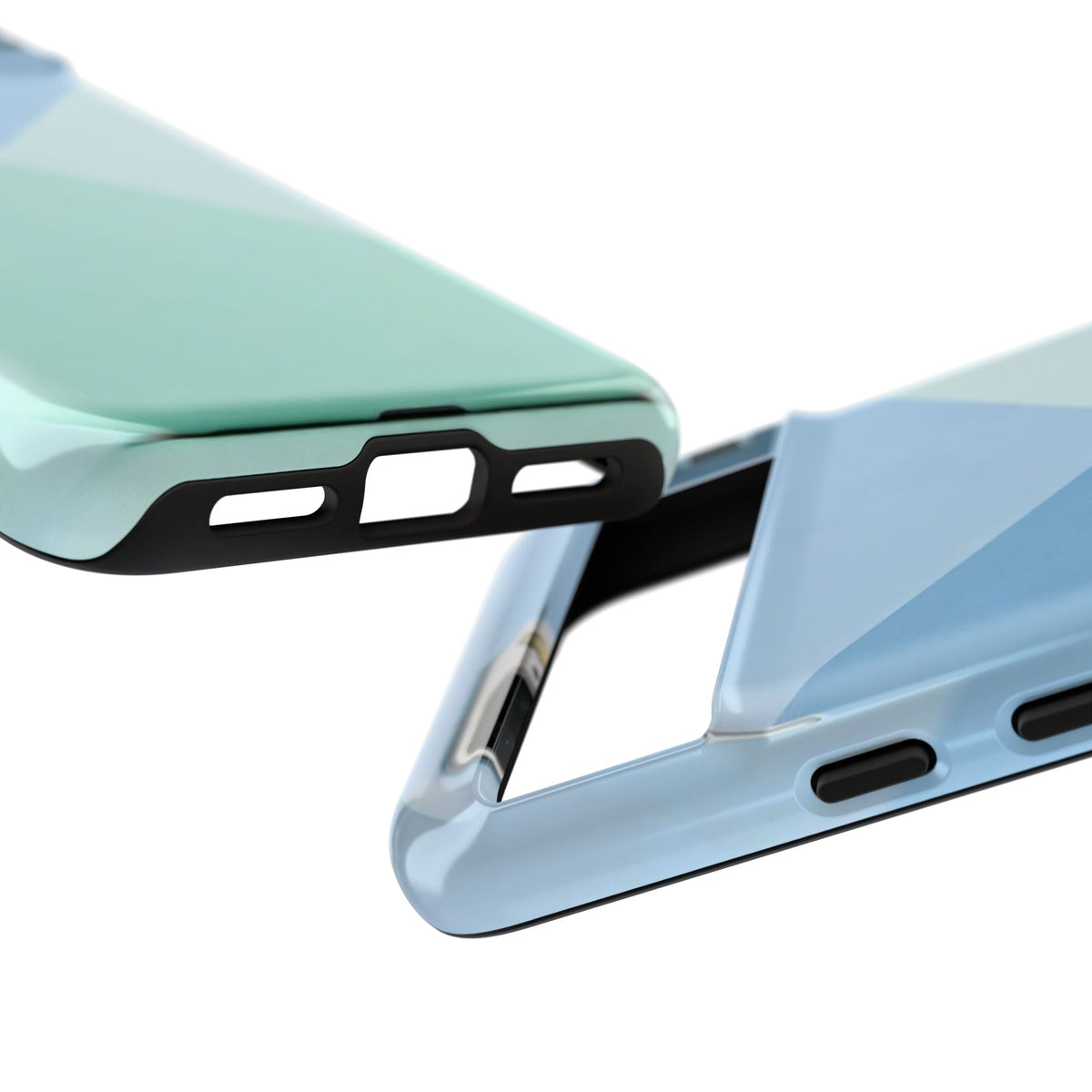 Geometric Mint & Sky Tough Phone Case