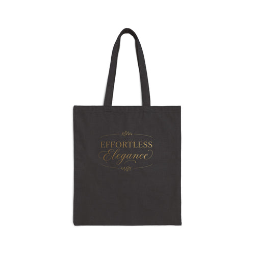 Effortless Elegance Canvas Tote Bag — Elegant Script Reusable Cotton Shopper