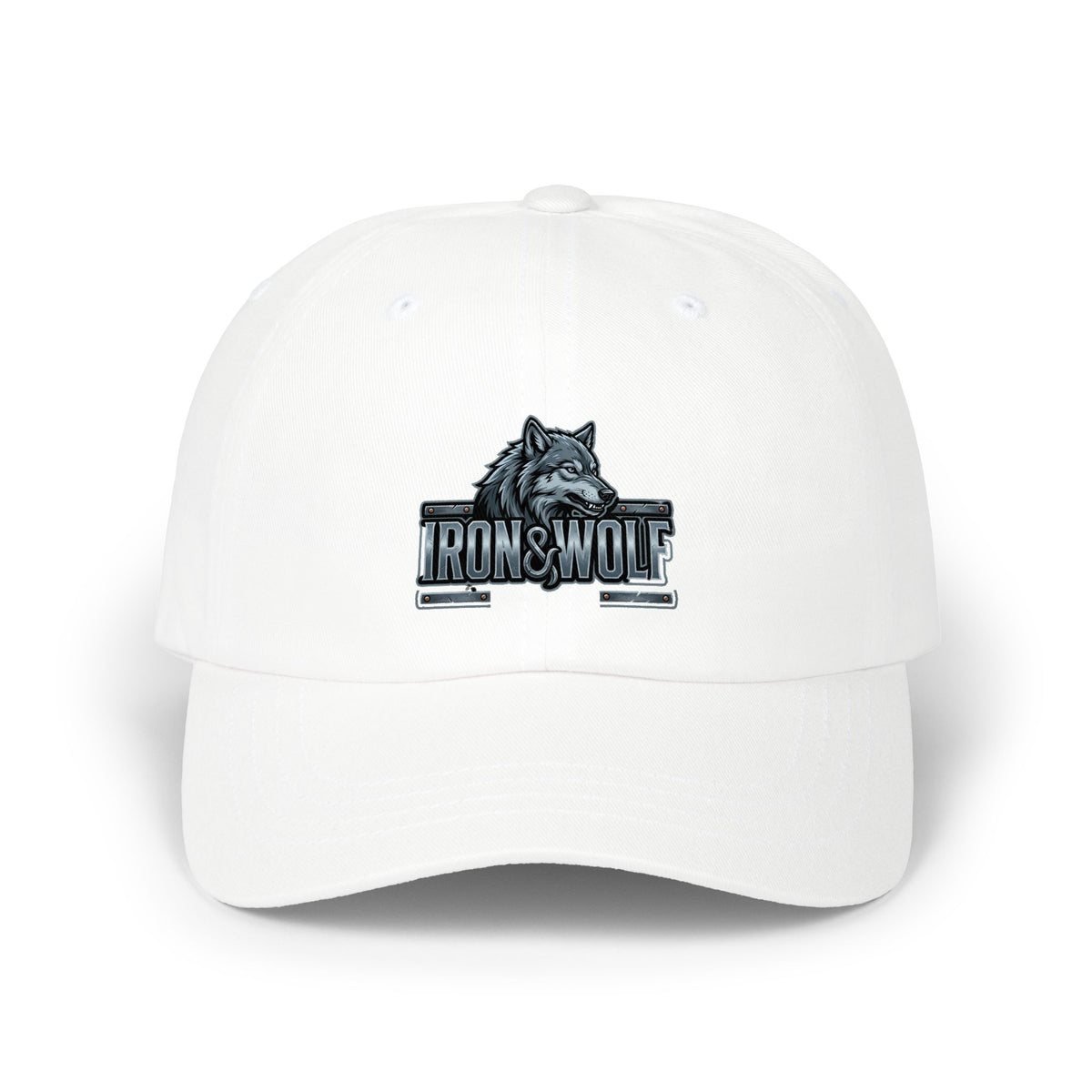 Dad Cap — Iron & Wolf Embroidered Logo Baseball Hat