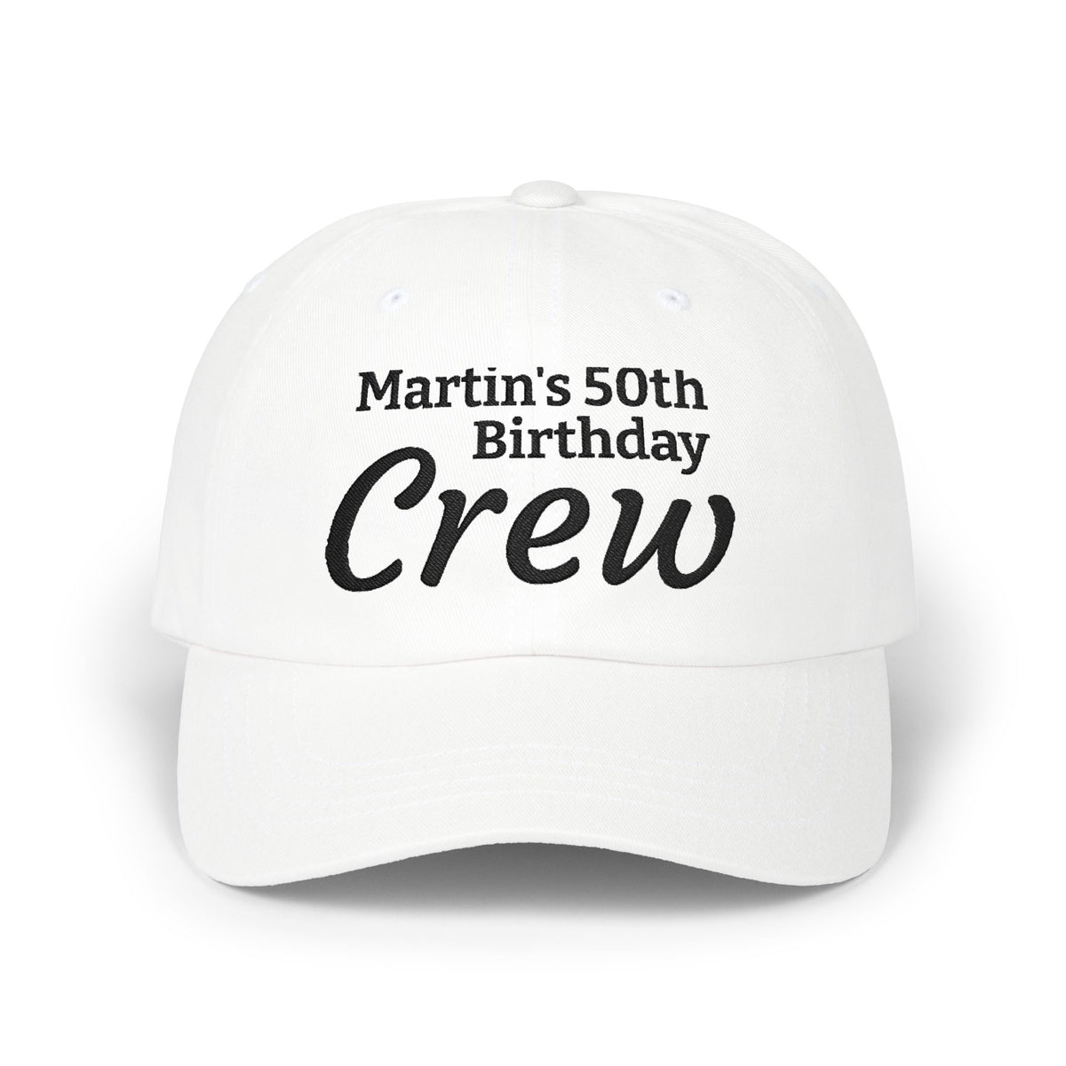 Gorra Dad Cap Crew Cumpleaños 50 — Personalizada Bordada