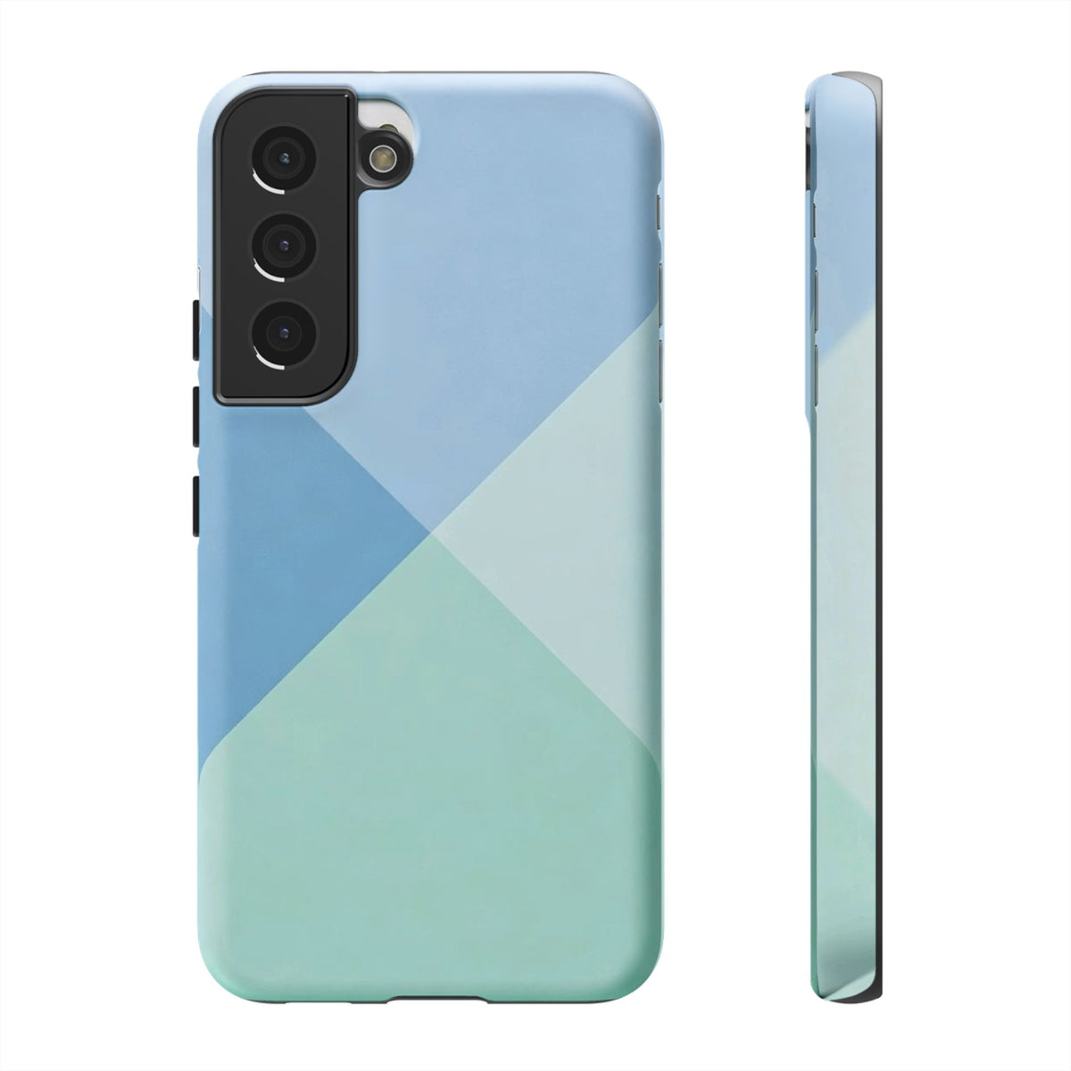 Geometric Mint & Sky Tough Phone Case