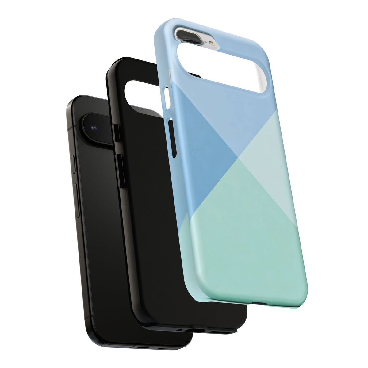 Geometric Mint & Sky Tough Phone Case
