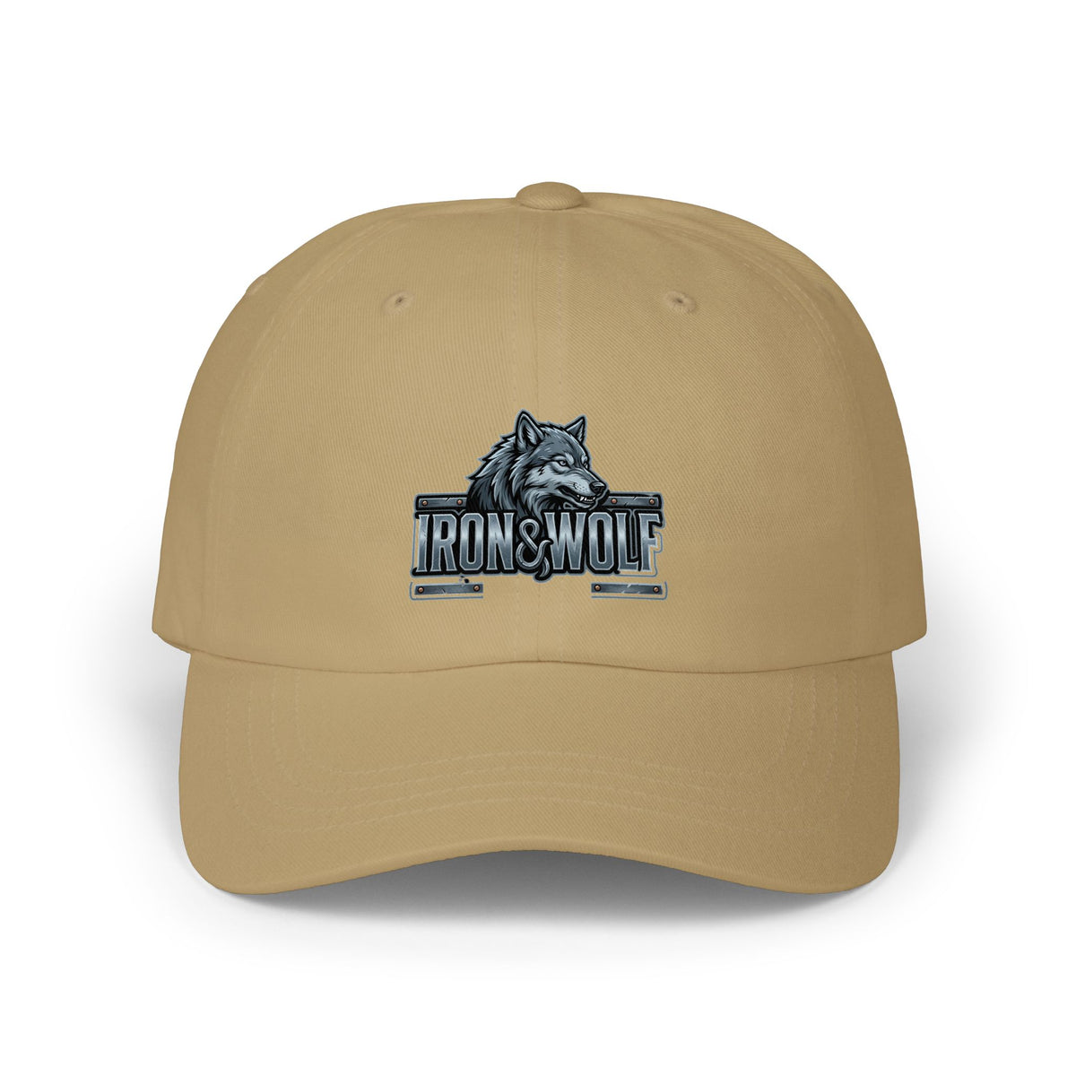 Dad Cap — Iron & Wolf Embroidered Logo Baseball Hat
