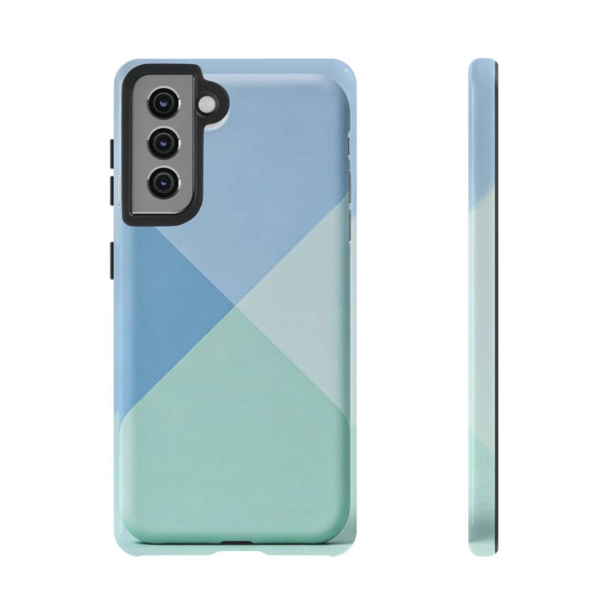 Geometric Mint & Sky Tough Phone Case