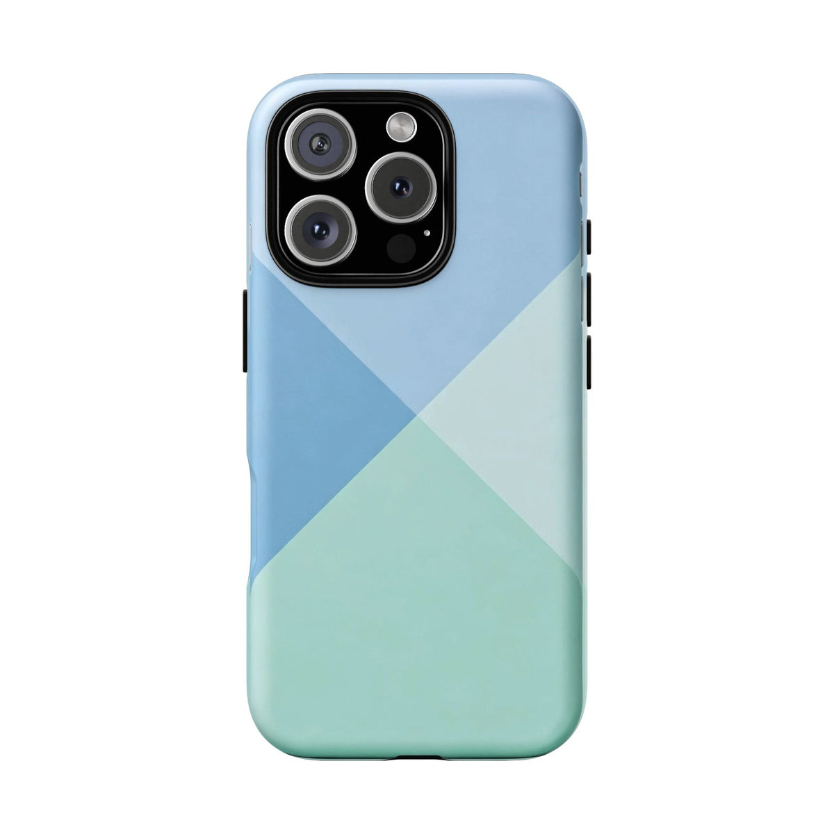 Geometric Mint & Sky Tough Phone Case