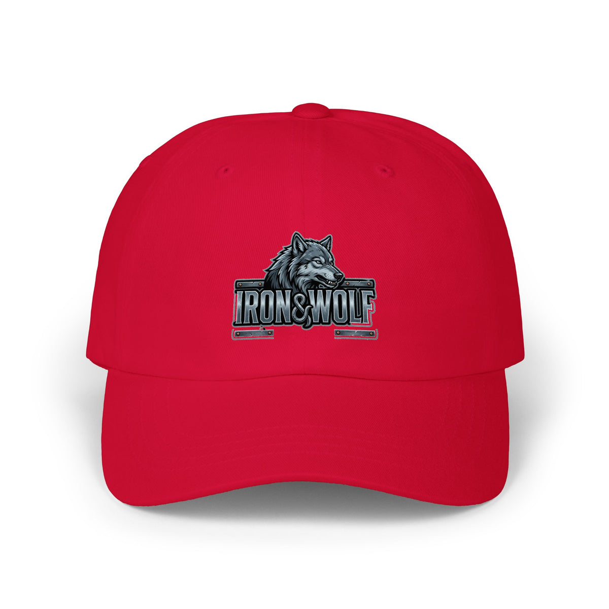 Dad Cap — Iron & Wolf Embroidered Logo Baseball Hat