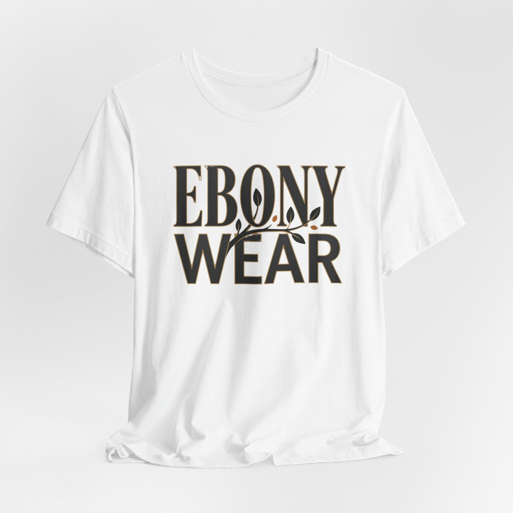Ebony Wear Graphic Tee — Bold Black Typography T-Shirt