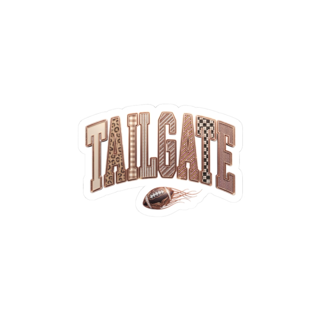 Tailgate Football Sticker | Kiss-Cut, Game Day Decal