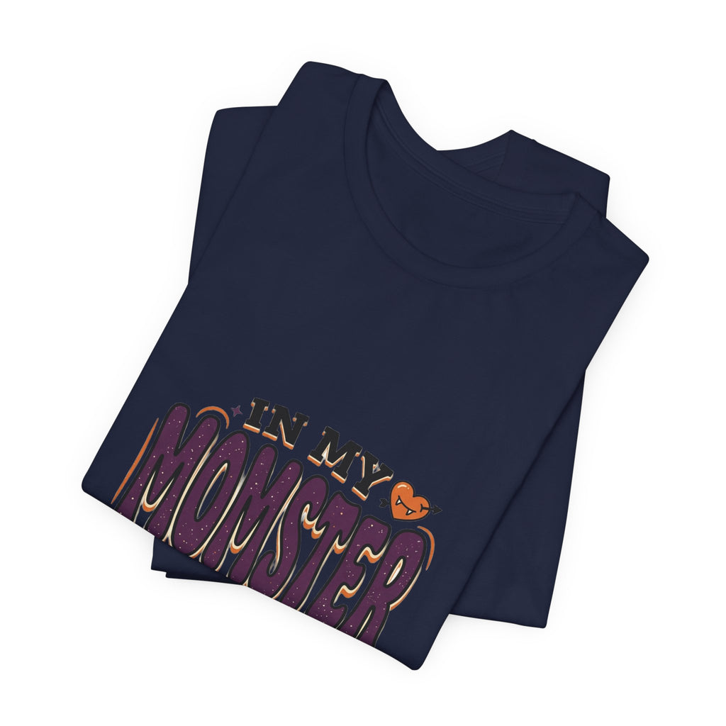 In My Momster Era T-Shirt | Halloween momster tee, spooky purple orange design