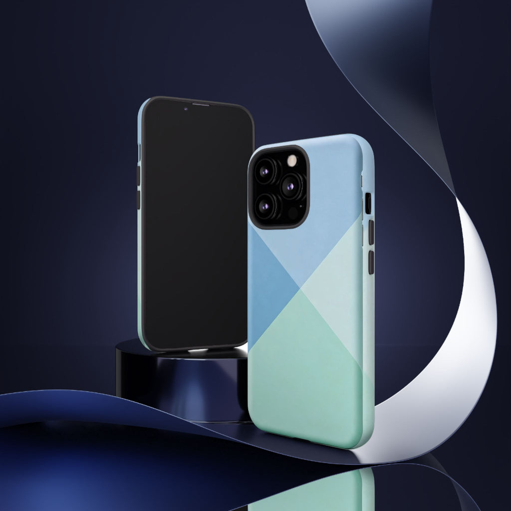 Geometric Mint & Sky Tough Phone Case
