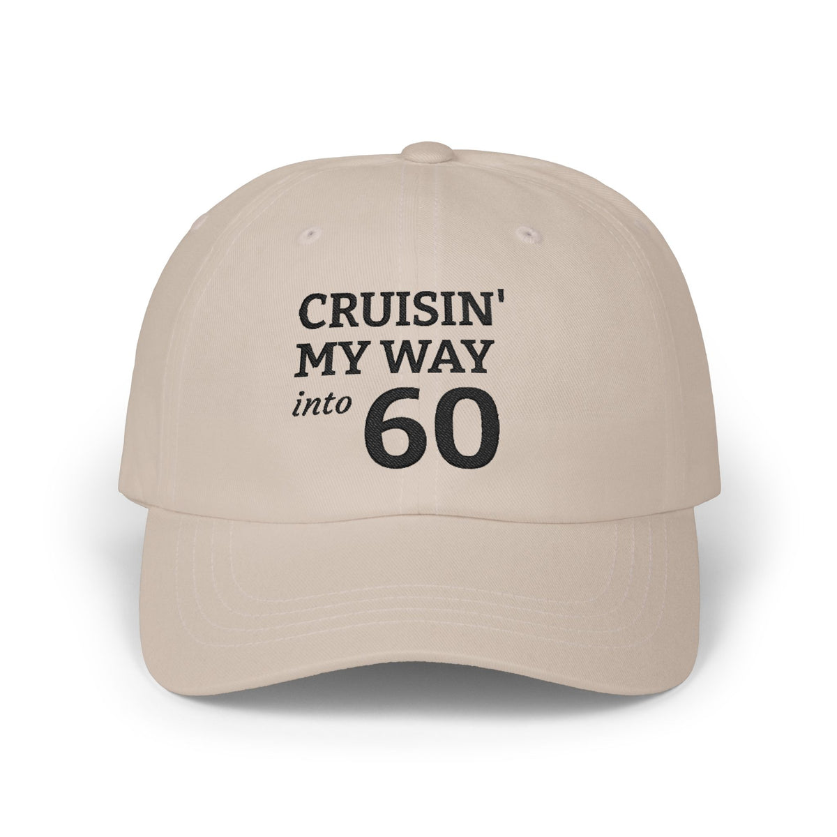 Gorra Dad Cap Cumpleaños 60 — Bordada Cruisin' My Way