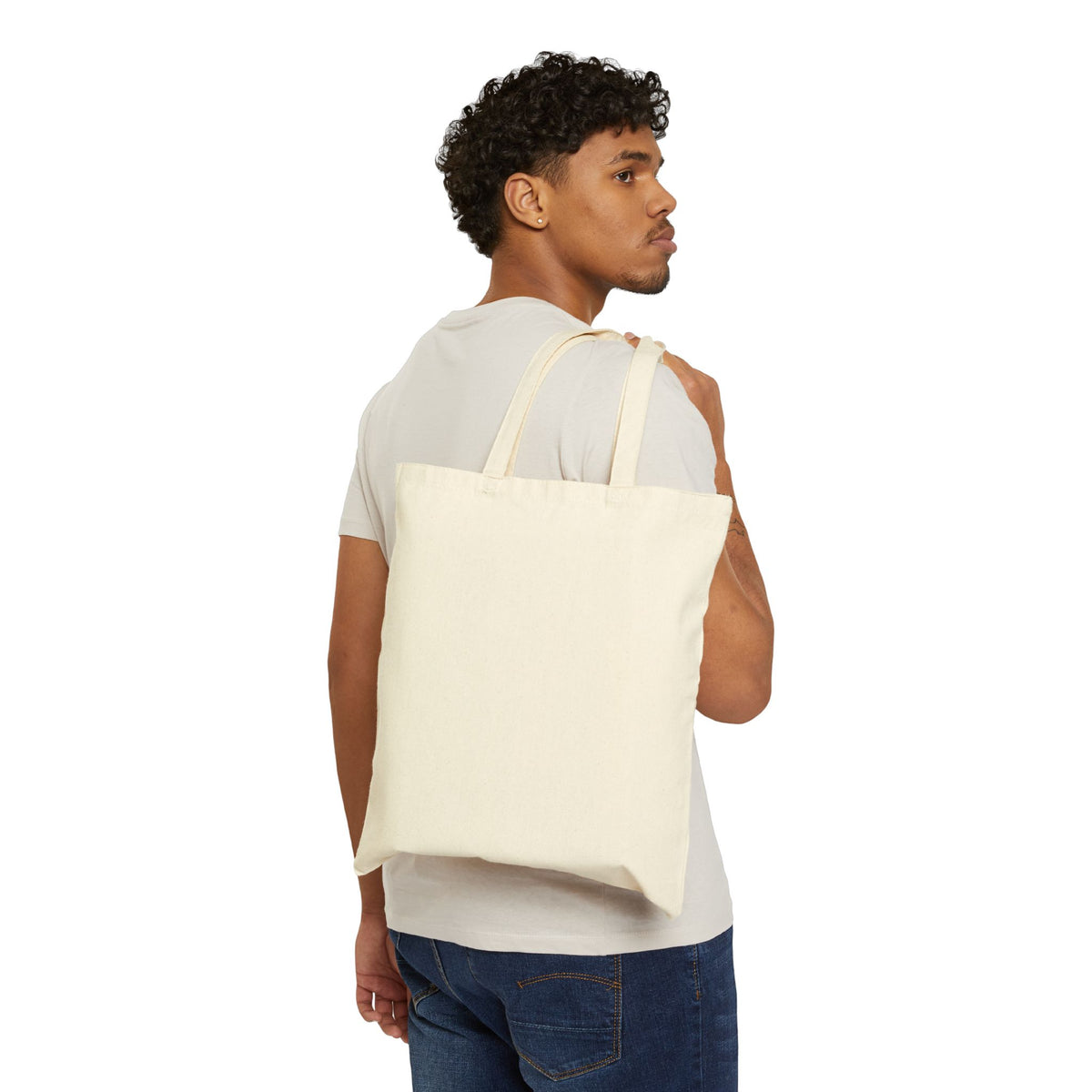 Cotton Tote Bag — "Not Made to Fit In" Graphic Canvas Shopper