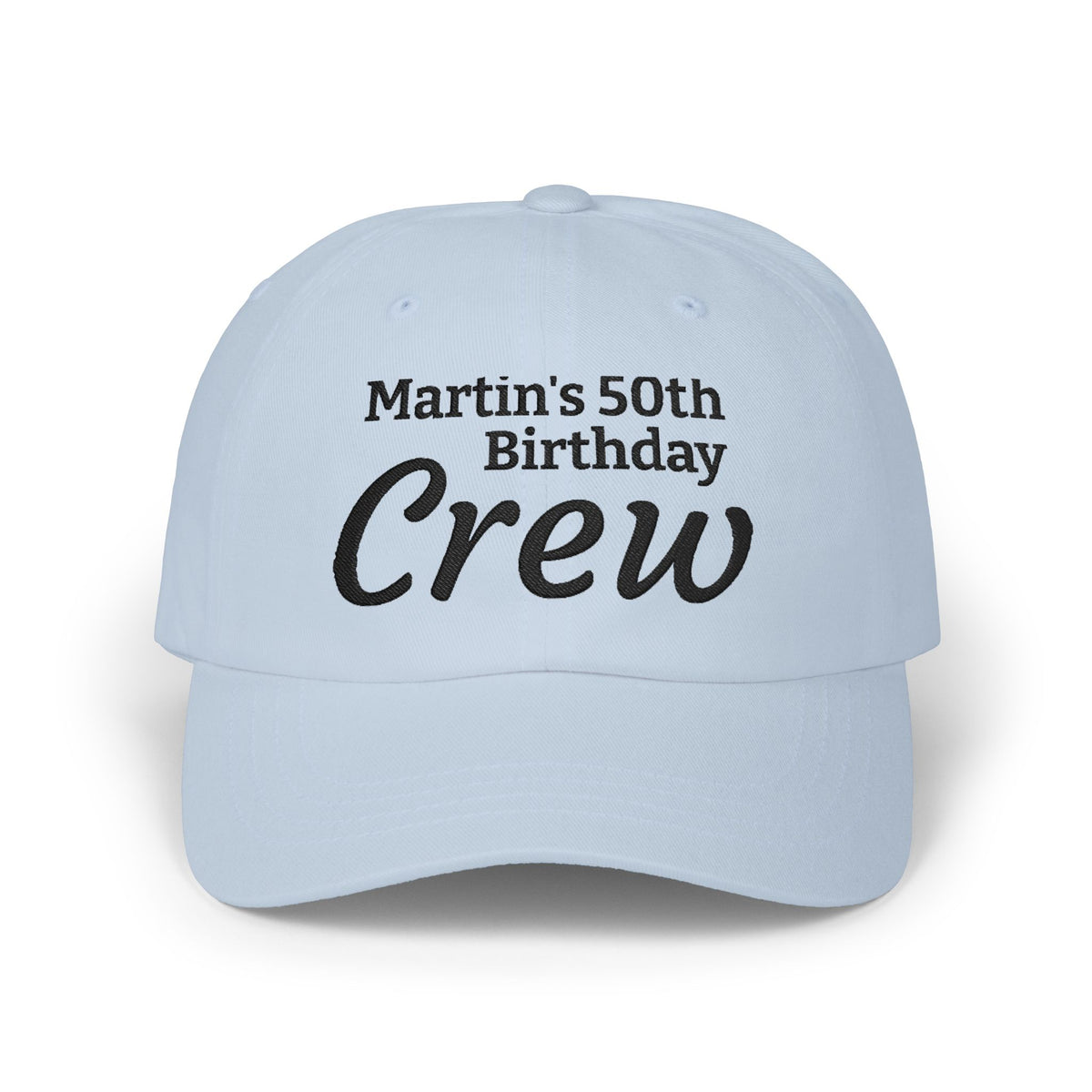 Gorra Dad Cap Crew Cumpleaños 50 — Personalizada Bordada