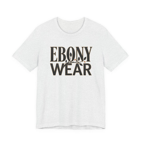 Ebony Wear Graphic Tee — Bold Black Typography T-Shirt