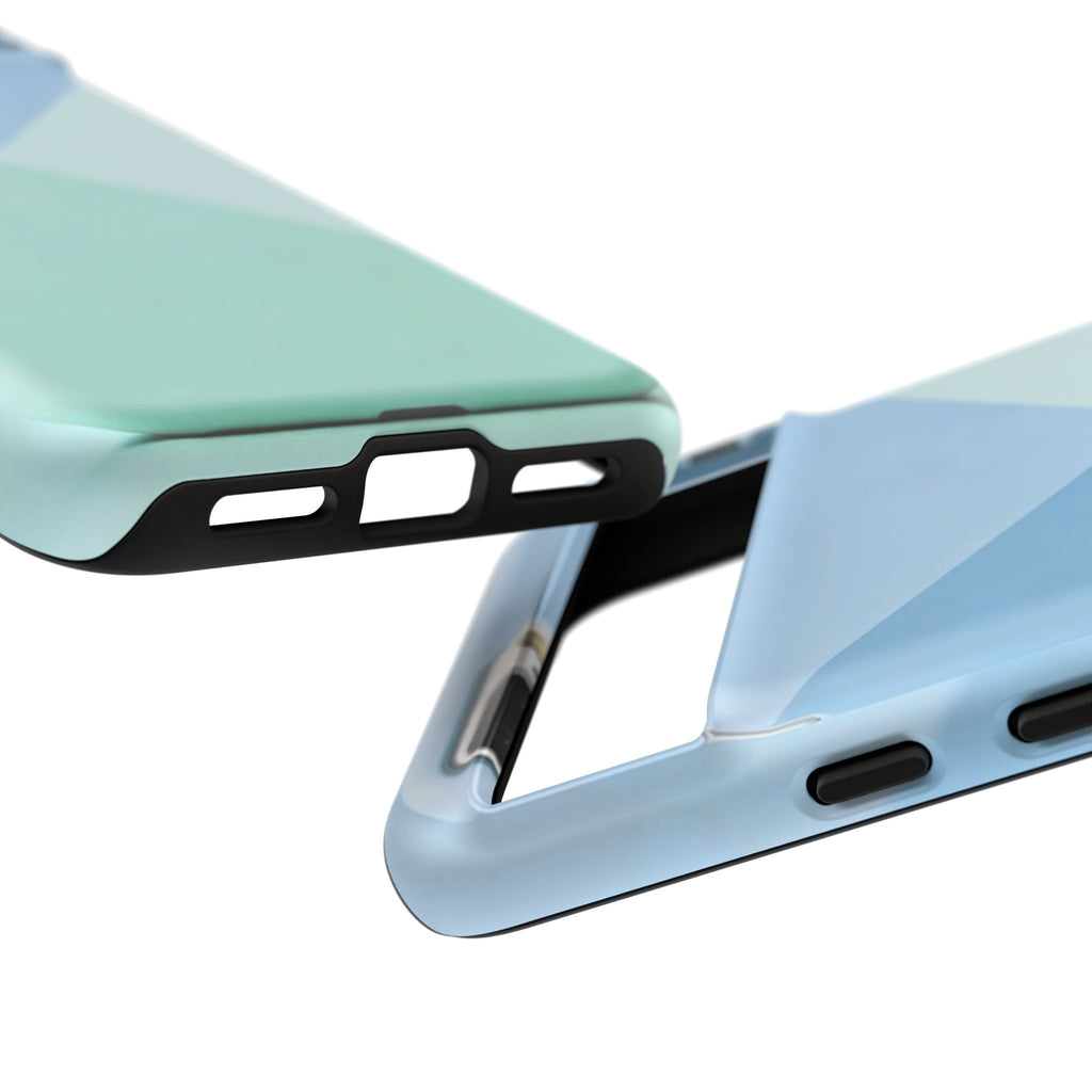 Geometric Mint & Sky Tough Phone Case