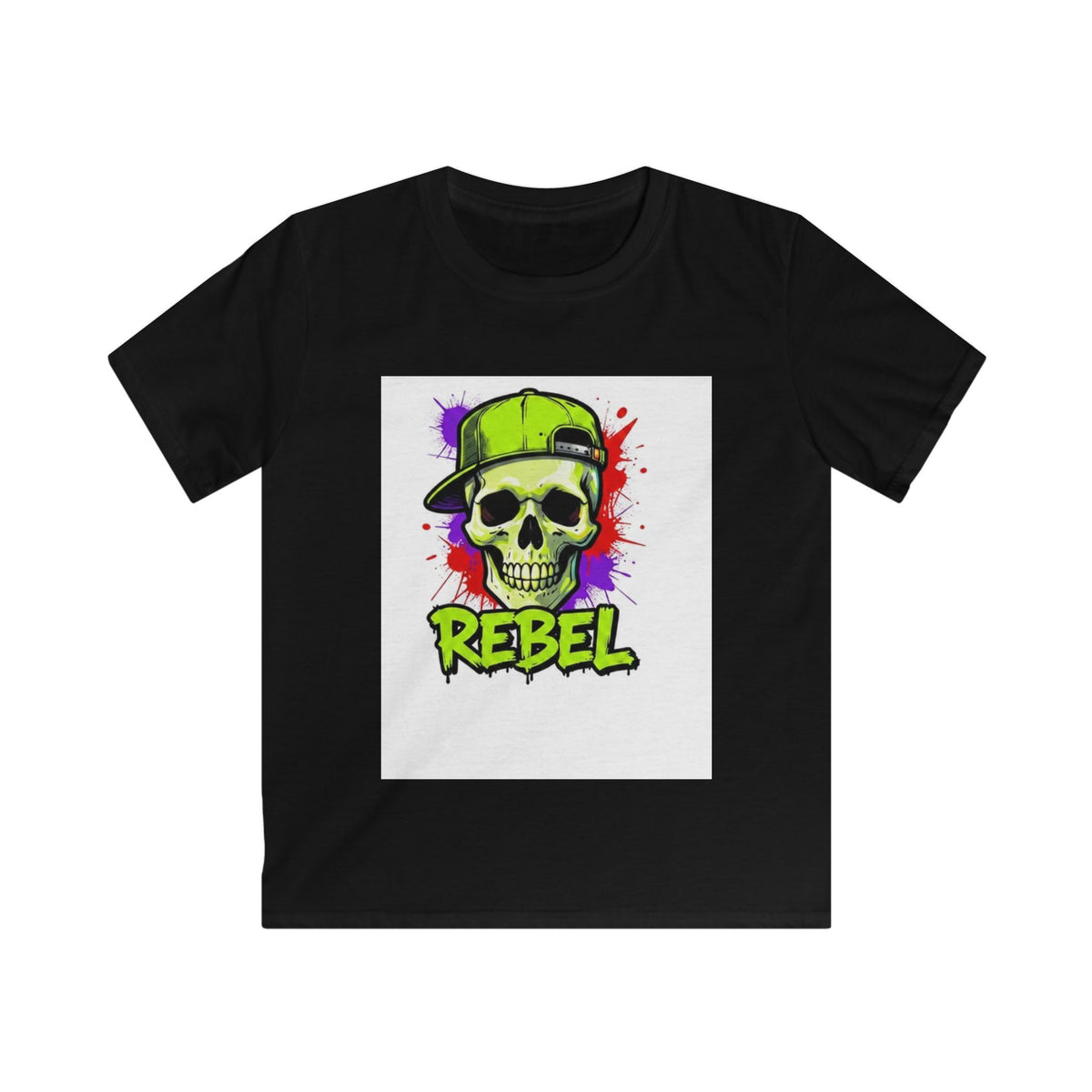Kids Tee - 'Rebel' Skull Streetwear Graphic