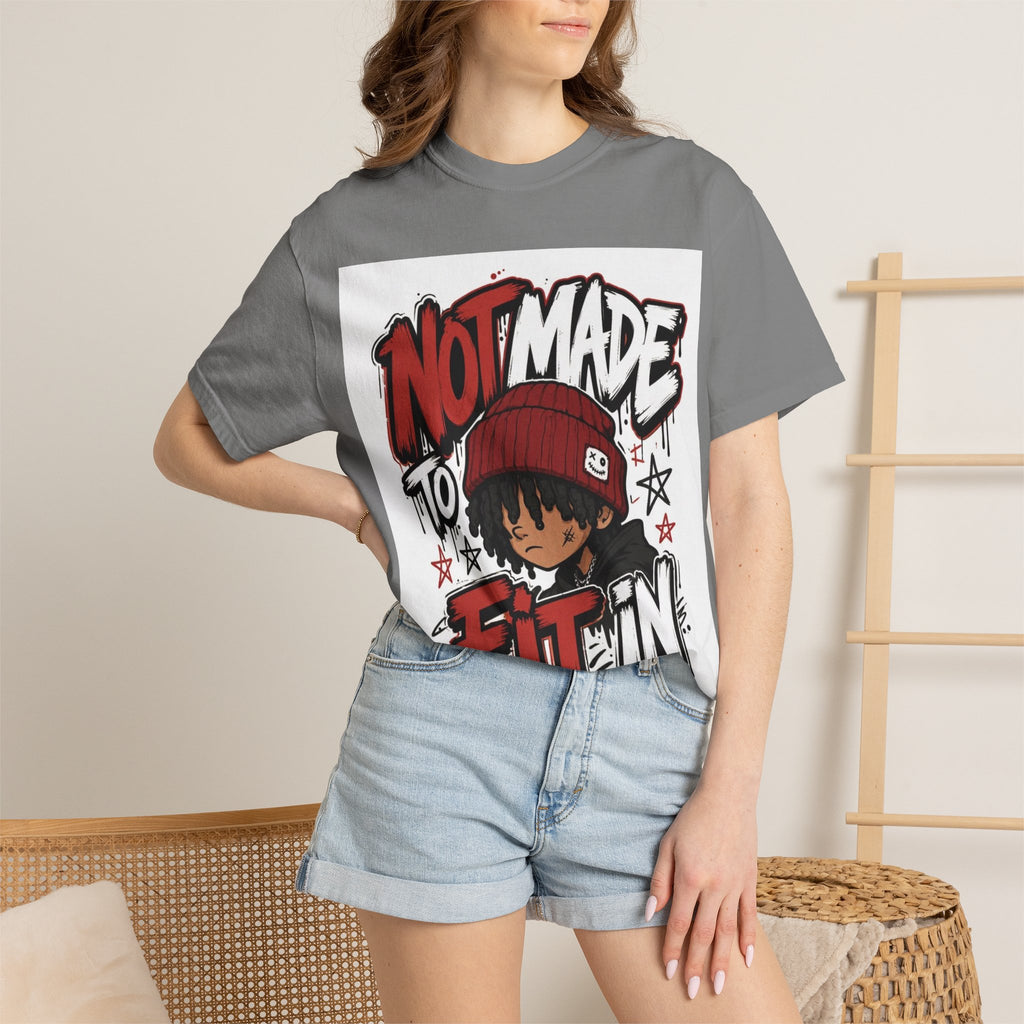 Not Made to Fit In Graphic T-Shirt — Streetwear Anime Statement Tee