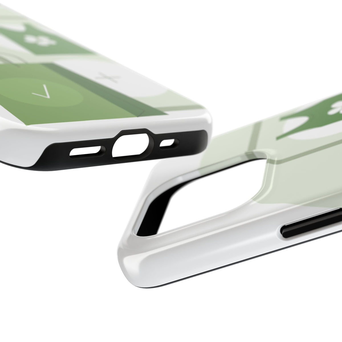 Green Shopping Icons Tough Phone Case — Eco Chic Protective Phone Cover