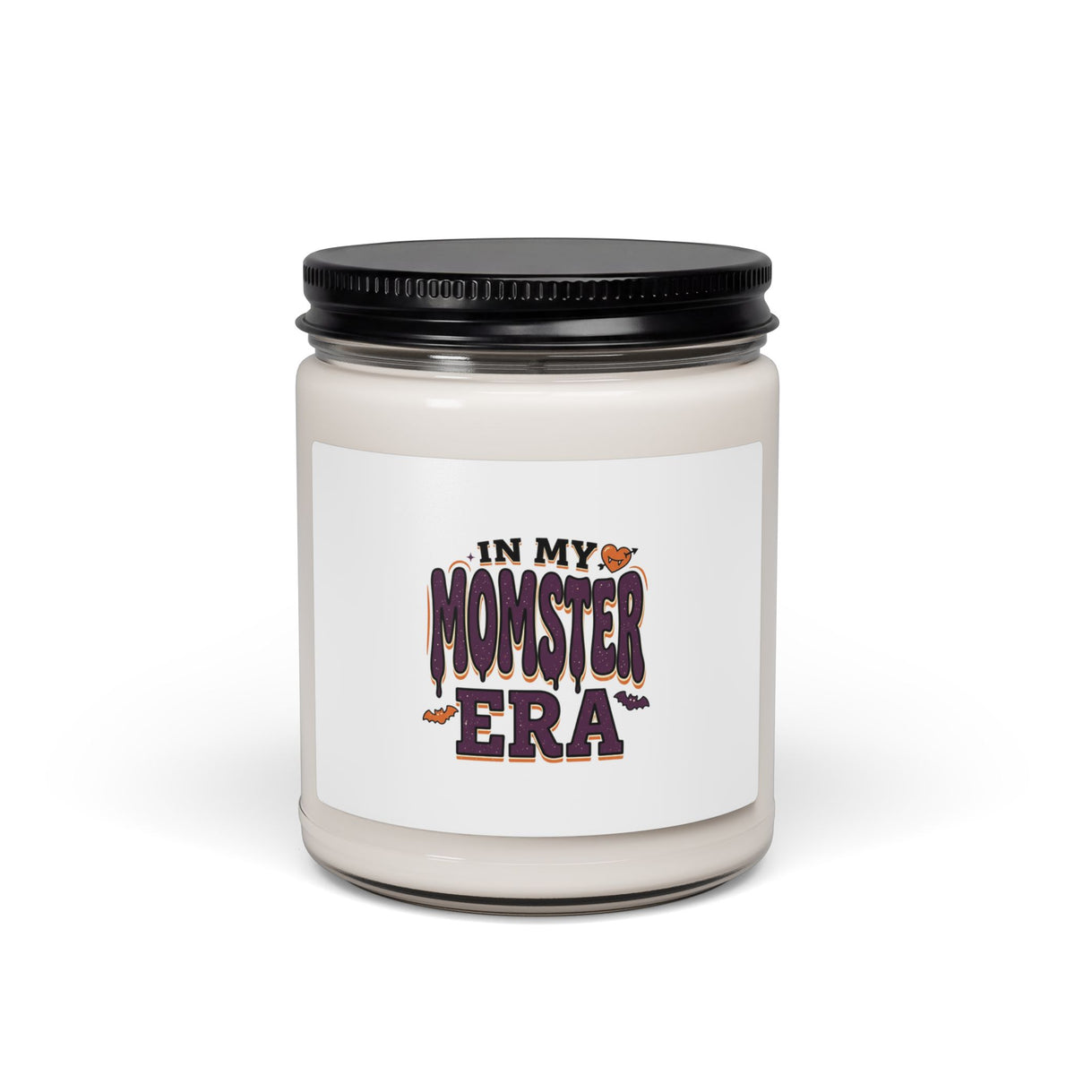 Momster Era Halloween Candle | Scented Soy, Purple Orange Spooky Label