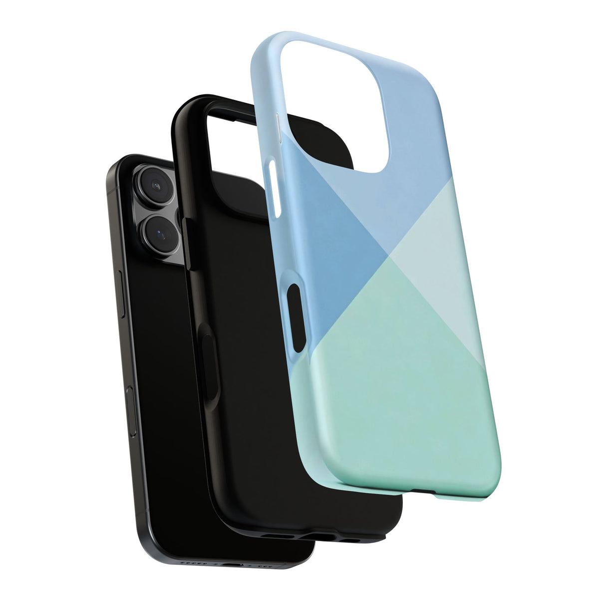 Geometric Mint & Sky Tough Phone Case