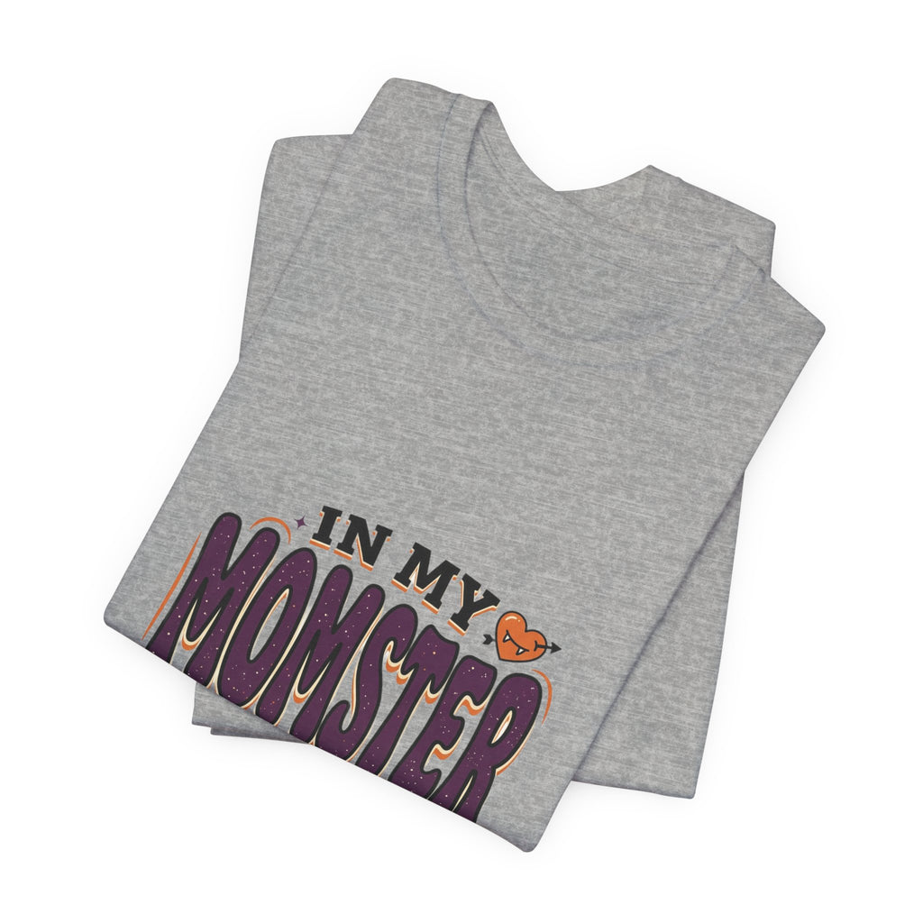 In My Momster Era T-Shirt | Halloween momster tee, spooky purple orange design